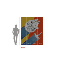 Tapetă foto din mai multe piese cu ilustrație cu nave spațiale din Star Wars