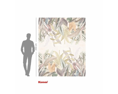 Fototapet cu motiv de frunze și indicație de înălțime de 250 cm