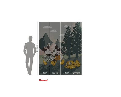 Fototapet Komar Mickey Mouse și Pluto cu dimensiunile 250 pe 200 de centimetri