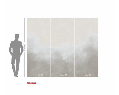 Fototapet Komar cu model abstract și indicații de dimensiuni