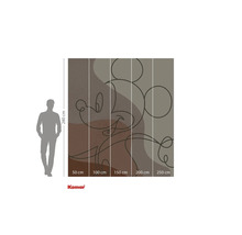 Fototapet Komar cu motiv Mickey Mouse și indicații de dimensiuni