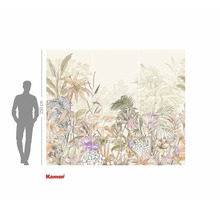 Tapet foto Komar cu motive de junglă și diverse plante