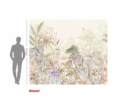 Tapet foto Komar cu motive de junglă și diverse plante