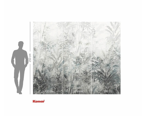 Fototapet cu motiv de junglă și indicații de dimensiuni