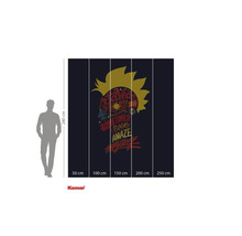 Tapet Komar cu motiv de benzi desenate și specificații de dimensiuni.