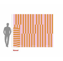 Dimensiunile fototapetului cu model în dungi și indicații de dimensiune