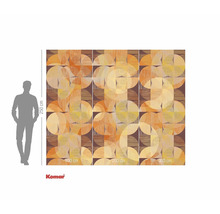 Fototapet Komar cu model geometric în maro, galben și portocaliu