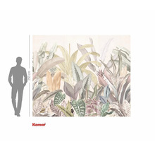 Logo Komar. Fototapet cu motiv de junglă și design vegetal cu o înălțime de 250 de centimetri.