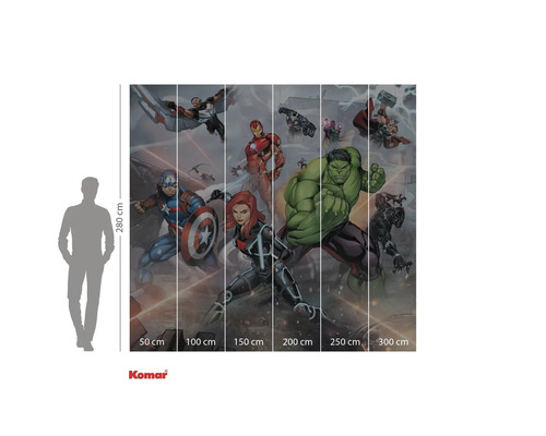 Tapet foto Komar Marvel Avengers, 300 x 280 centimetri