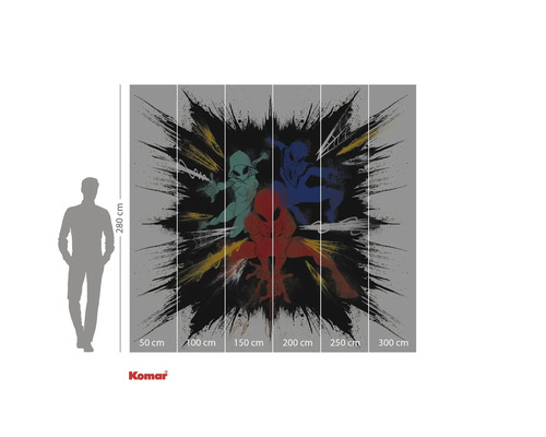 Fototapet cu motiv Spider-Man și indicații de dimensiune