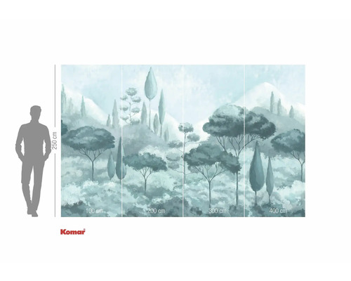 Fototapet cu peisaj forestier și indicații de dimensiuni