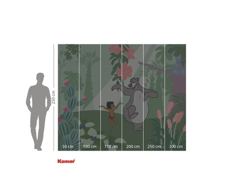 Fototapet cu Cartea Junglei cu Mowgli și Baloo, dimensiuni 250 pe 300 de centimetri