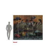 Tapetă foto cu motivul Cars și dinozauri pentru camera copiilor