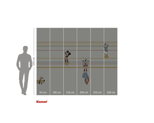 Fototapet cu motive de la Mickey Mouse, Goofy, Donald Duck și Pluto