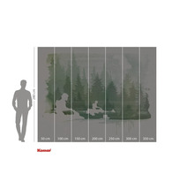 Fototapet cu motiv forestier și figuri așezate, dimensiuni 280 x 350 cm.