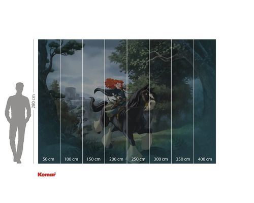 Fototapet cu un motiv din filmul Brave, inclusiv indicații de dimensiune