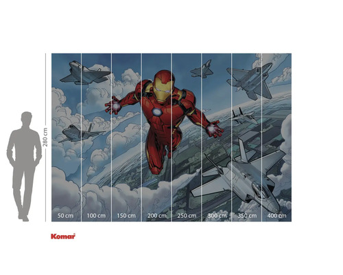 Fototapet Komar cu Iron Man și avioane, dimensiuni 280 cm x 400 cm
