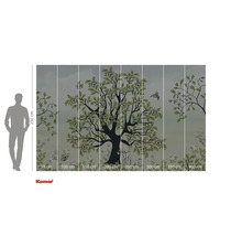 Fototapet cu motiv de copac, pasăre și animal