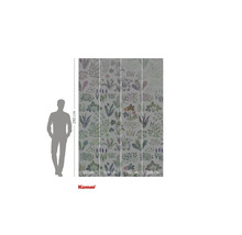 Fototapet cu model de plante și specificații de dimensiuni