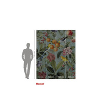 Fototapet cu motive de plante, flori și păsări