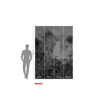 Tapet foto Komar cu dinozauri, cascadă și palmieri