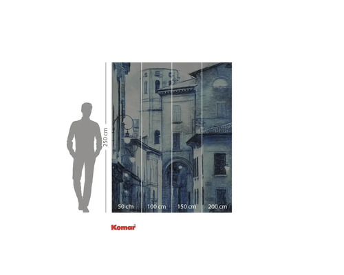 Fototapetă din mai multe piese cu motiv urban și indicație de înălțime