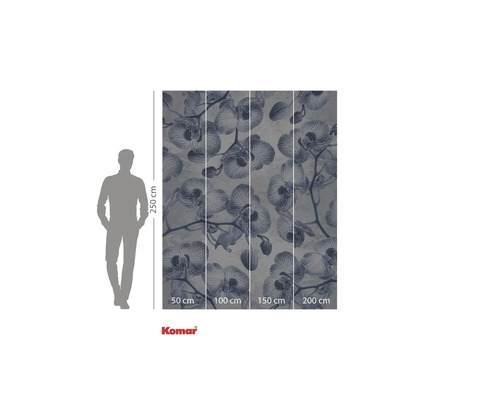 Fototapet Komar cu model de orhidee, dimensiuni 250 x 200 cm