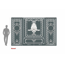 Fototapet cu model ornamental clasic și indicații de dimensiune