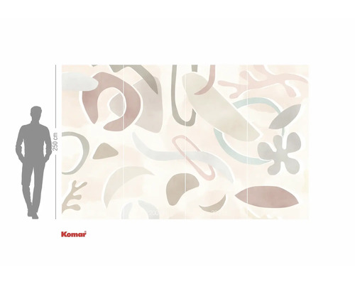 Fototapet cu forme abstracte și logo-ul Komar