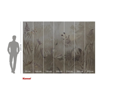 Fototapet cu motive de plante și insecte pentru decorarea pereților