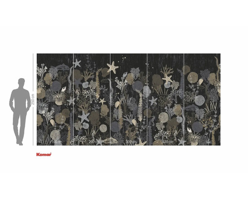 Tapet fotogravură cu motive marine și fundal întunecat