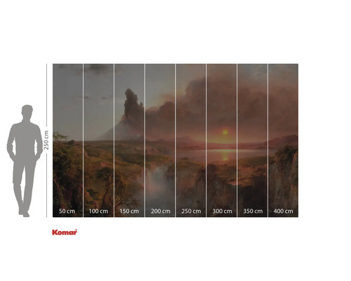 Tapetă foto cu motiv peisagistic și indicații de dimensiune