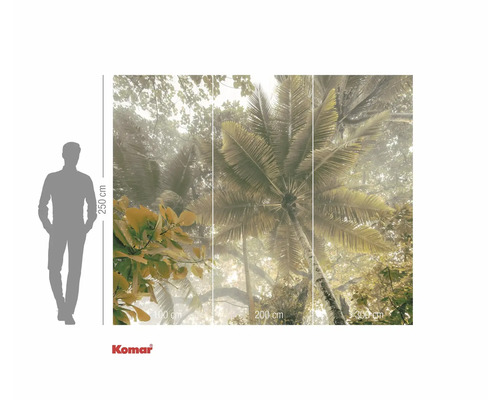 Tapet fotogravură cu motiv junglă și palmieri