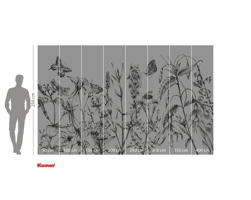 Fototapet cu flori și fluturi