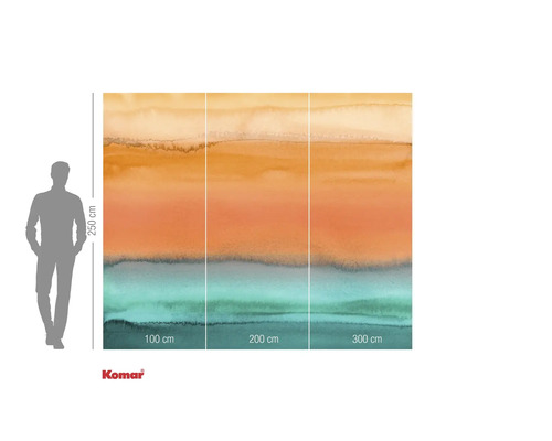 Tapet foto Komar cu gradient de culoare și indicații de dimensiune