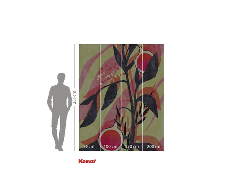 Tapet foto Komar cu motiv floral, 250x200 cm