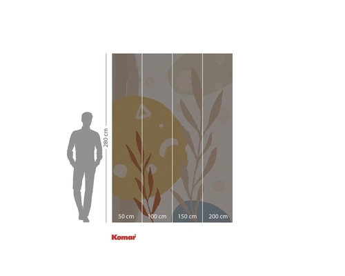 Fototapet cu motive vegetale și indicații de dimensiune