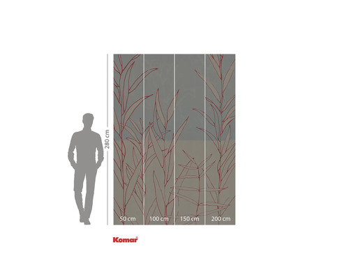 Fototapet cu motiv vegetal și indicații de dimensiuni