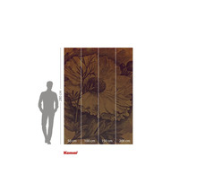 Fototapet cu motiv floral, format din patru părți, dimensiuni 280 cm înălțime pe 200 cm lățime