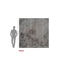 Tapetă foto cu model floral și cer înnorat