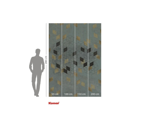 Fototapet Komar cu model grafic și specificații de dimensiuni