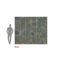 Fototapet cu model floral și indicații de dimensiuni