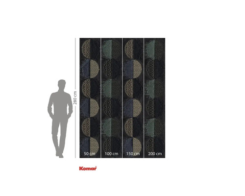 Fototapet Komar cu model semicerc și indicații de măsurare