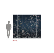 Fototapet cu model floral și indicații de dimensiuni