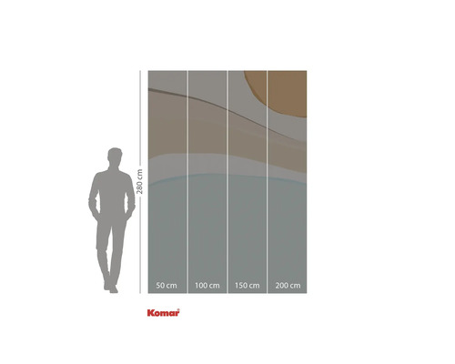 Tapet foto Komar cu design abstract, înălțime 280 cm, indicații de lățime