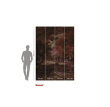 Fototapet cu motiv forestier, format din patru părți și specificații de dimensiuni