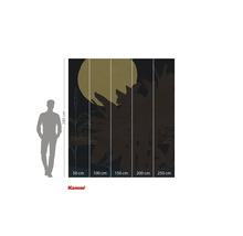 Tapet foto Komar cu design de plante, lună și indicații de dimensiune