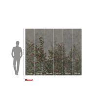 Tapet foto Komar cu motiv de trandafiri și indicații de dimensiuni.