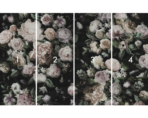 Tapetă foto din patru piese cu motiv floral