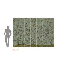 Fototapet cu ramuri, flori și păsări